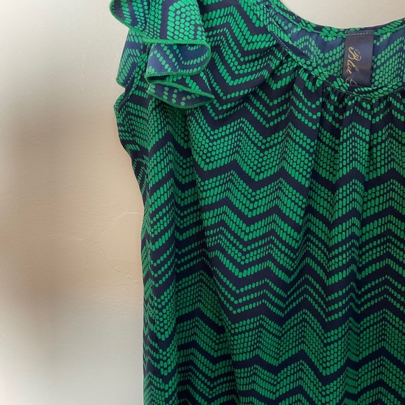 Blue Rain Chevron Print Off the Shoulder Blouse Size Small - Picture 4 of 11